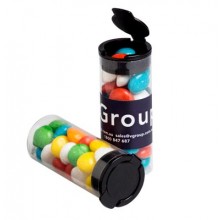 Flip Lid Tube Filled with Chewy Fruits (Skittle Look Alike) 35G